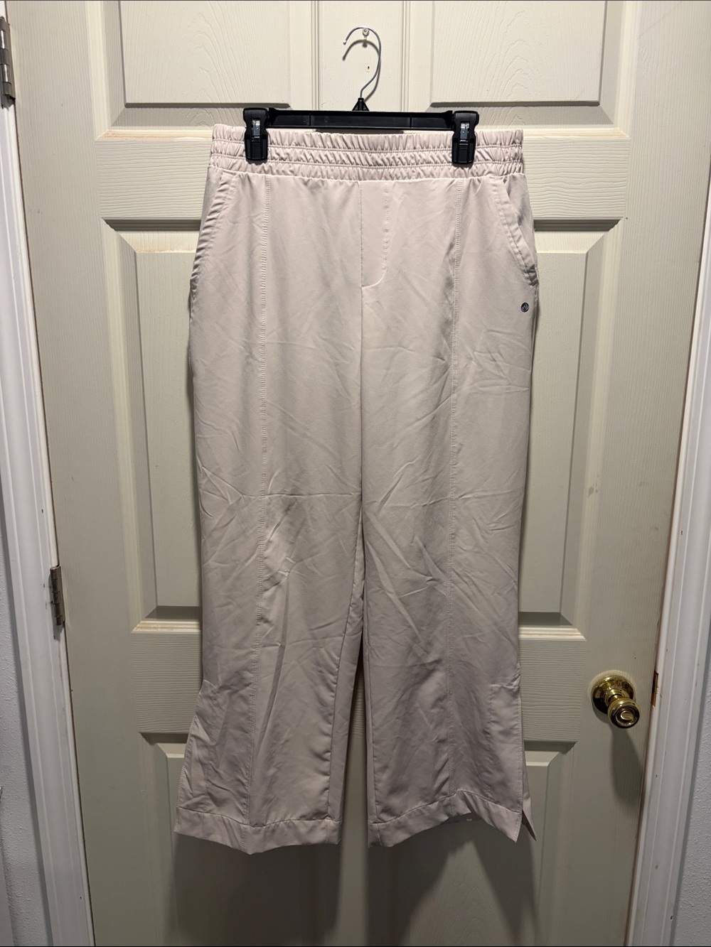 Apana Light Beige Elastic-Waist Pull-On Pants